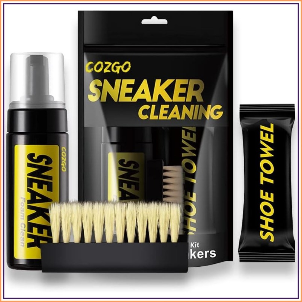 Sneaker Cleaner - スニーカー用シューズクリーナーキット、水を使わないフォームクリーナー5.3オンス、ブラシと布付き、ほとんどの靴に対応