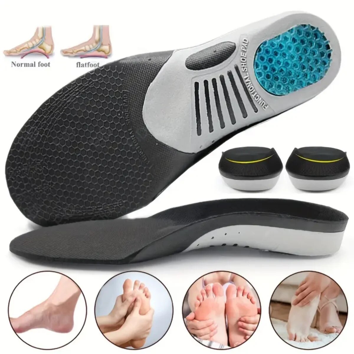 Sneaker Care - 1ペア整形外科インソール装具フラットフットヘルスソールパッド靴用挿入アーチサポートパッド足足筋膜炎
