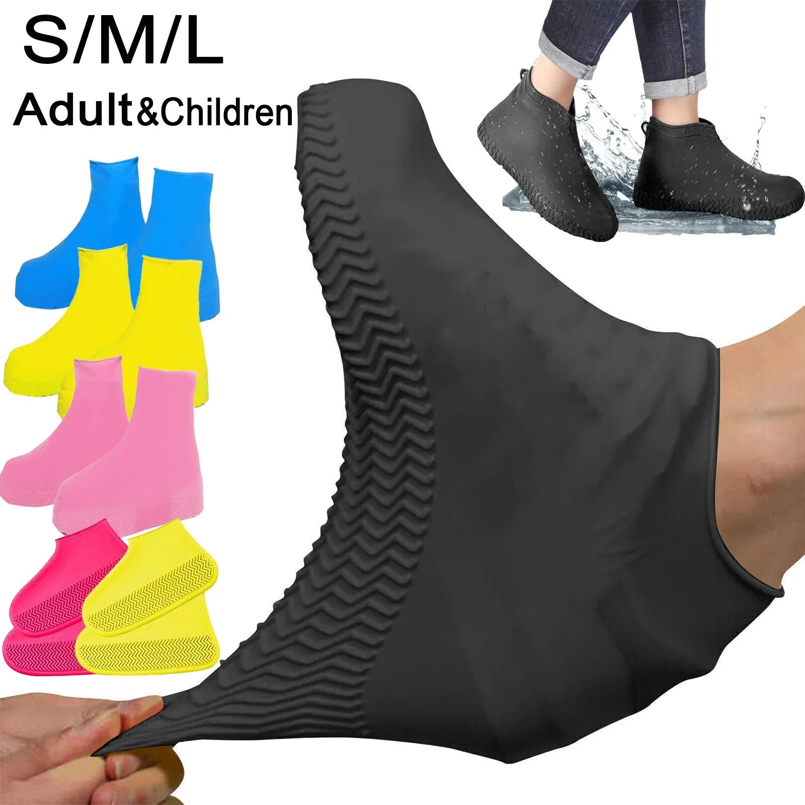 Sneaker Case - 防水靴カバーシリコン滑り止めレインブーツユニセックススニーカープロテクター屋外雨の日プロテクター靴カバー