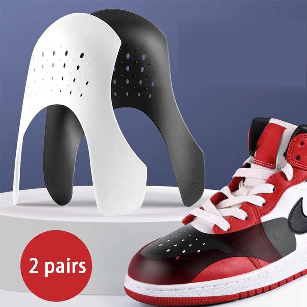 Sneaker Protector Spray - 4 個折り目プロテクター靴ヘッドスニーカーシールド抗折り目靴修理スポーツ折り目曲げ靴オーガナイザーサポートつま先キャップ