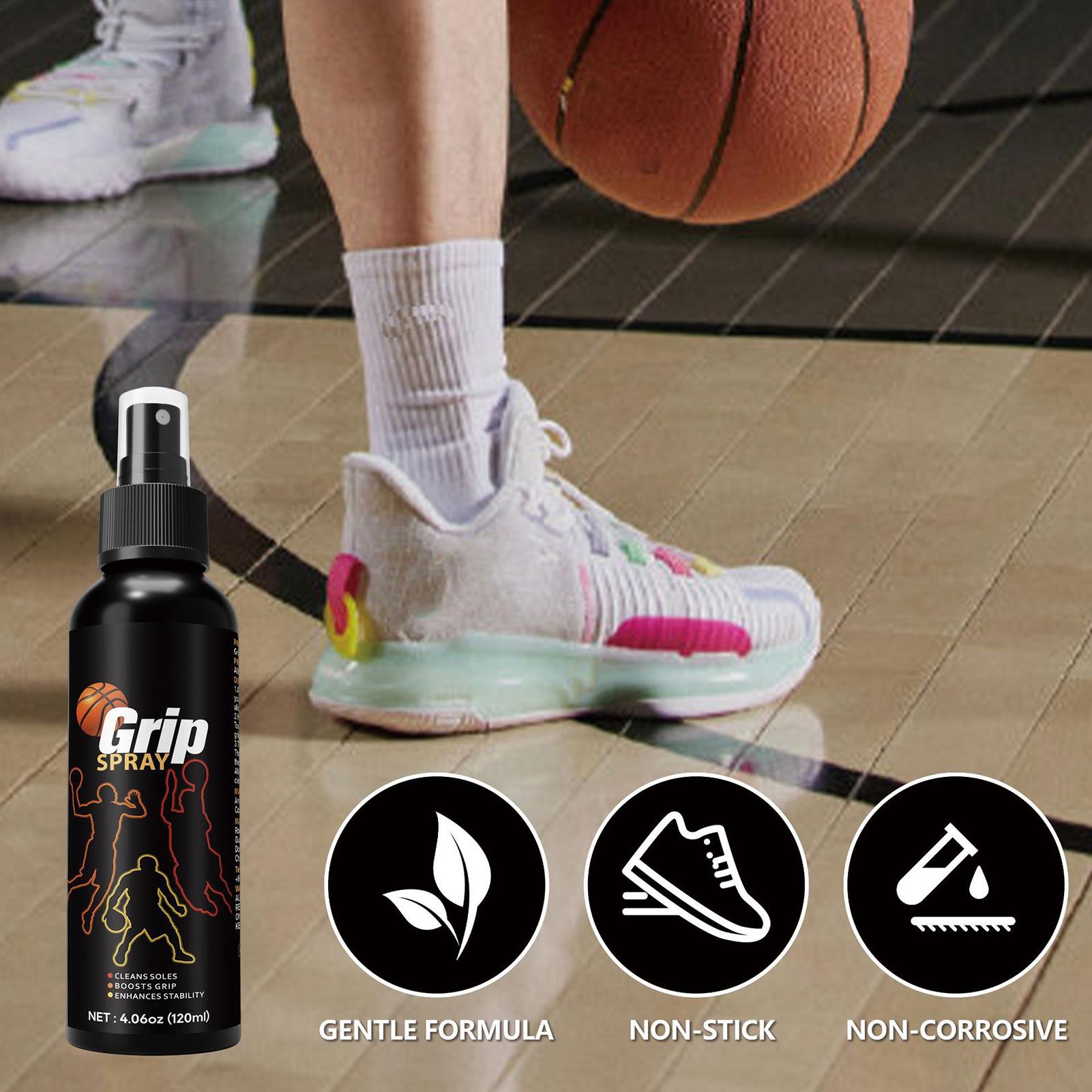 Sneaker Care Spray - 120ml グリップスプレー バスケットボールシューズ用 グリップスプレー強化剤 滑り止めフットウェアエンハンサー ブーツ、スニーカー、バスケットボール、ゴルフ用