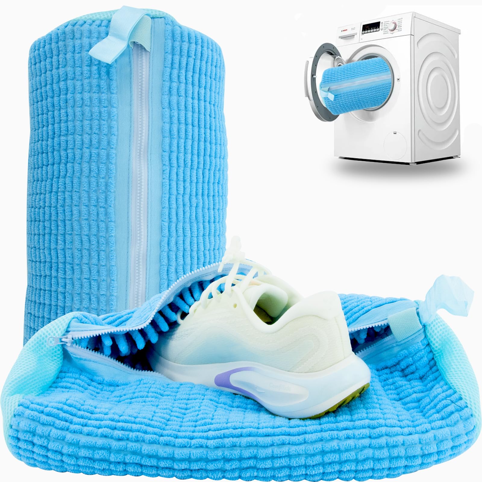Sneaker Care - 1/2/3 個再利用可能な靴洗浄ランドリーバッグ 360 ° ディープウォッシュシューズ洗濯バッグ（スニーカー、テニスシューズ、カジュアルシューズ、スリッパ用）