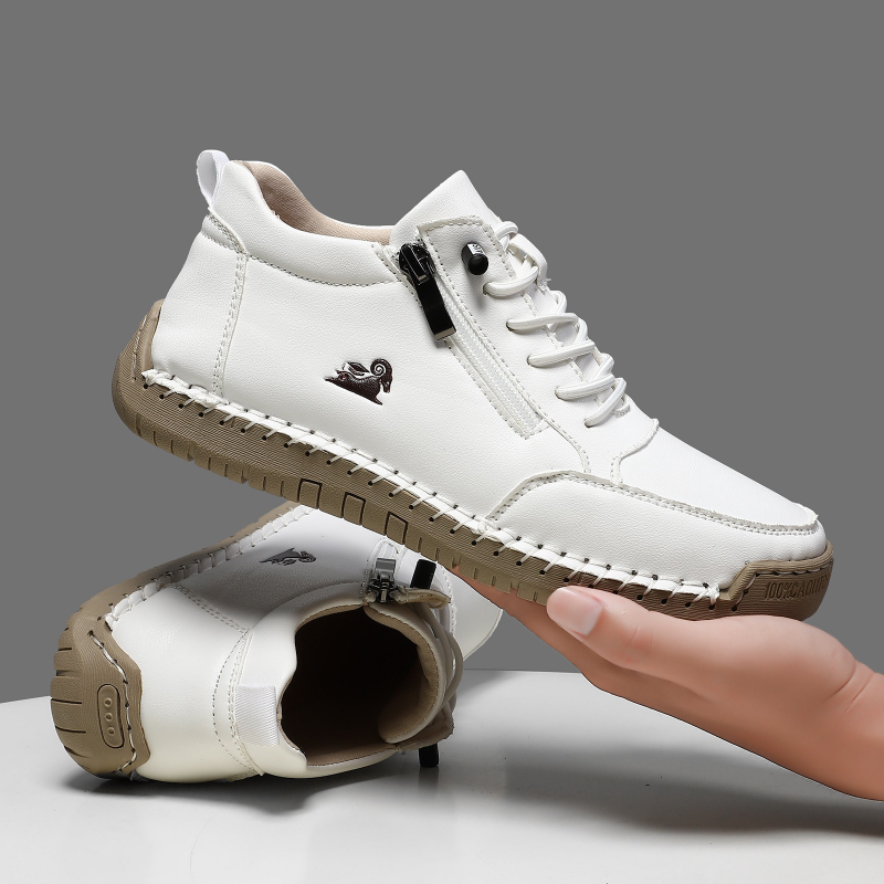 Leather Sneaker Care Kit - 女性用スニーカー手作りレザーカジュアルシューズアウトドアソフトスポーツシューズ男性用クラシック滑り止めレザーシューズ Zapatos De Mujer
