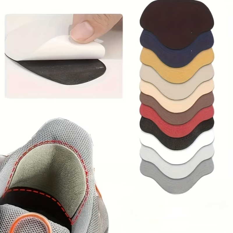Sneaker Shoe Care Kit - 4枚組スニーカー修理パッチセット、縫い付け不要、かかと保護パッチ（擦れ防止、穴補修、自己粘着）