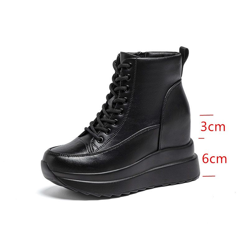 XMWRLW 本革女性秋の靴隠しヒール白黒スニーカー女性のた - Leather Sneaker Care Kit のレビューと価格