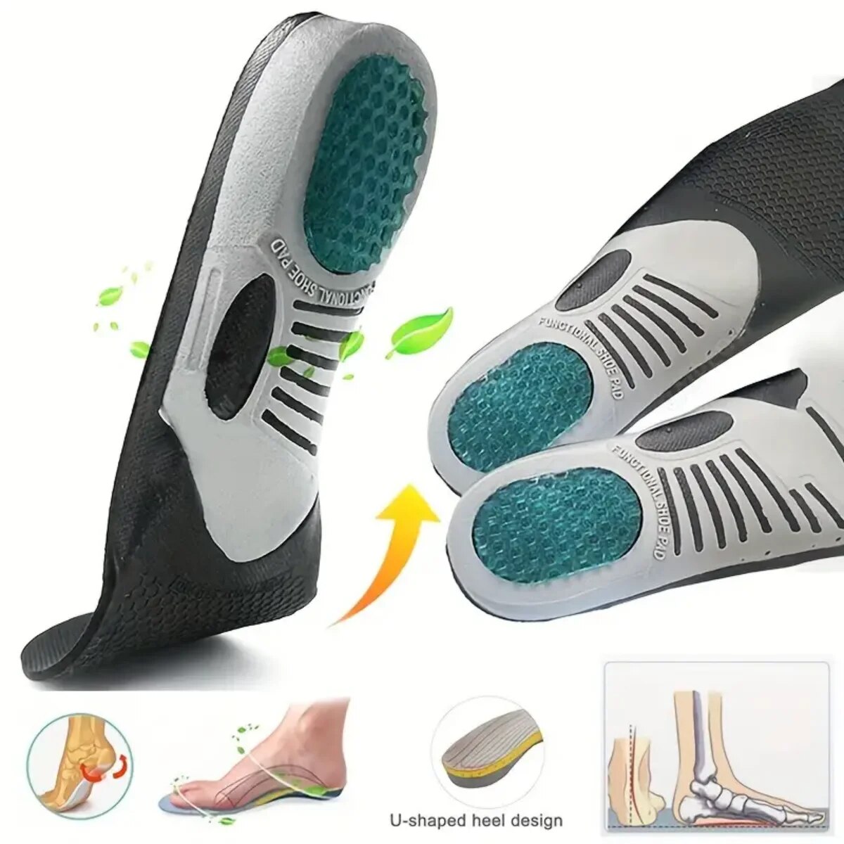 1ペア整形外科インソール装具フラットフットヘルスソールパッド - Sneaker Care のレビューと価格