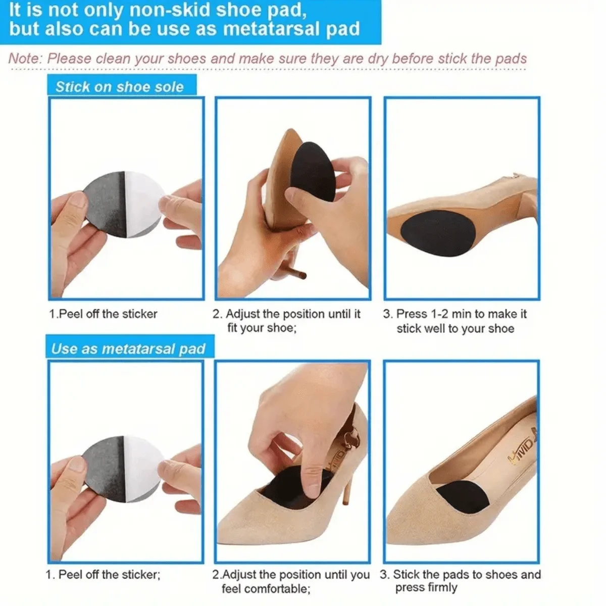 滑り止めゴム製靴パッド 1 ～ 3 ペア、ハイヒール/スニー - Sneaker Shoe Care Kit のレビューと価格