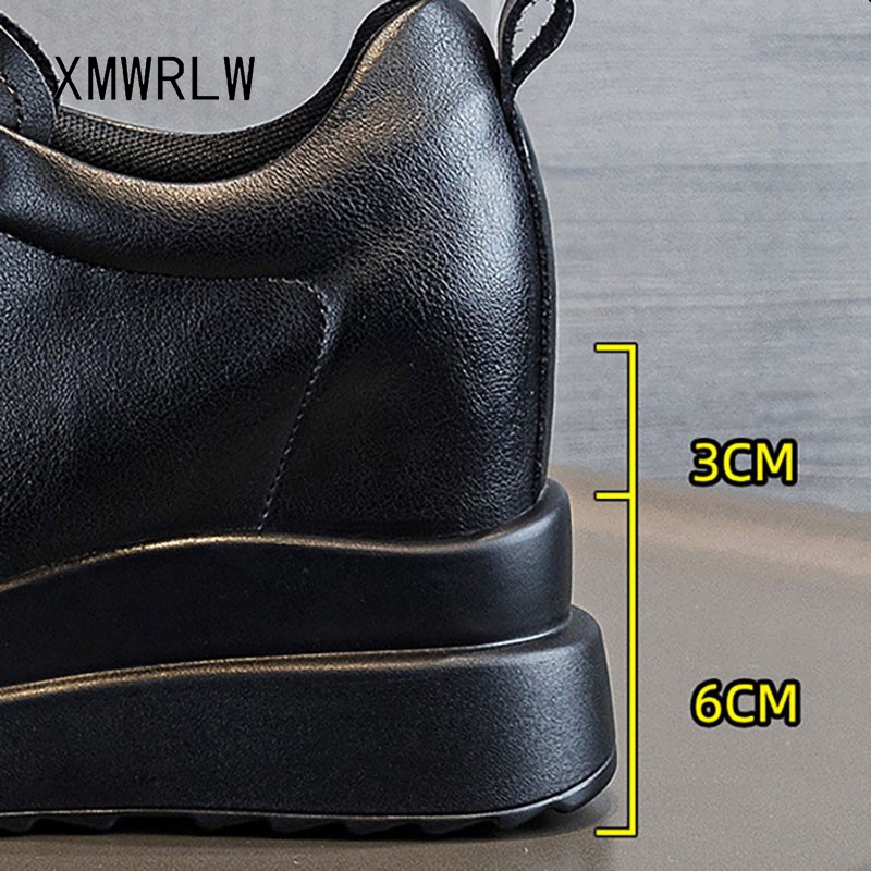 XMWRLW 女性の秋冬の靴本革隠しヒール女性の冬の靴黒、白 - Leather Sneaker Care Kit のレビューと価格