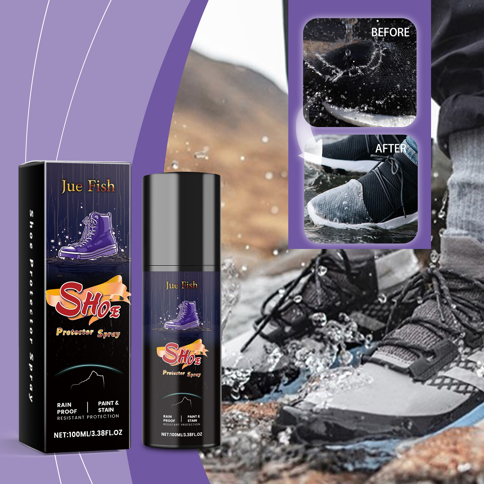 100ml 靴用防水スプレー ナノ効率的で油汚れやカビを防ぎ - Sneaker Protector Spray のレビューと価格