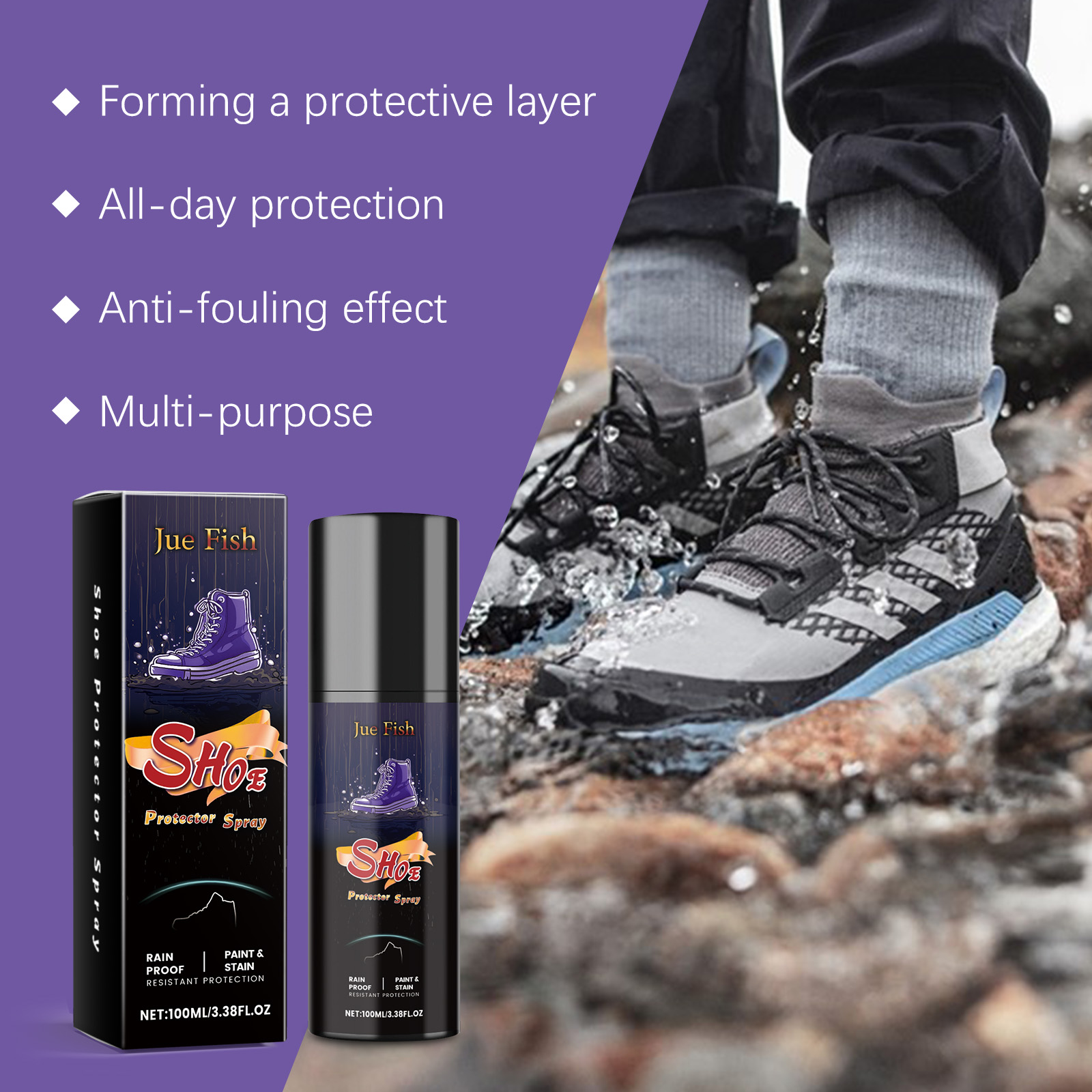 100ml 靴用防水スプレー ナノ効率的で油汚れやカビを防ぎ - Sneaker Protector Spray のレビューと価格
