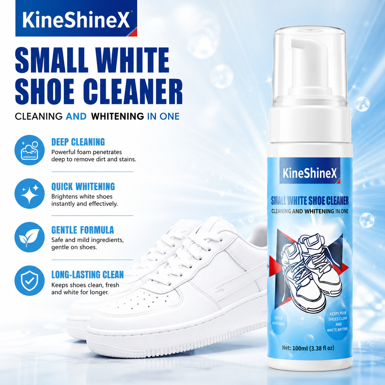 ギヘン靴クリーナーキット、水を使わない泡状靴クリーナー、靴ブ - Sneaker Cleaner のレビューと価格